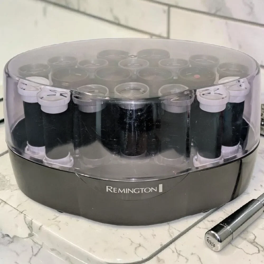 Remington Ionic Setter Hot Hair Rollers KF20i Flocked 20 Rollers + Clips